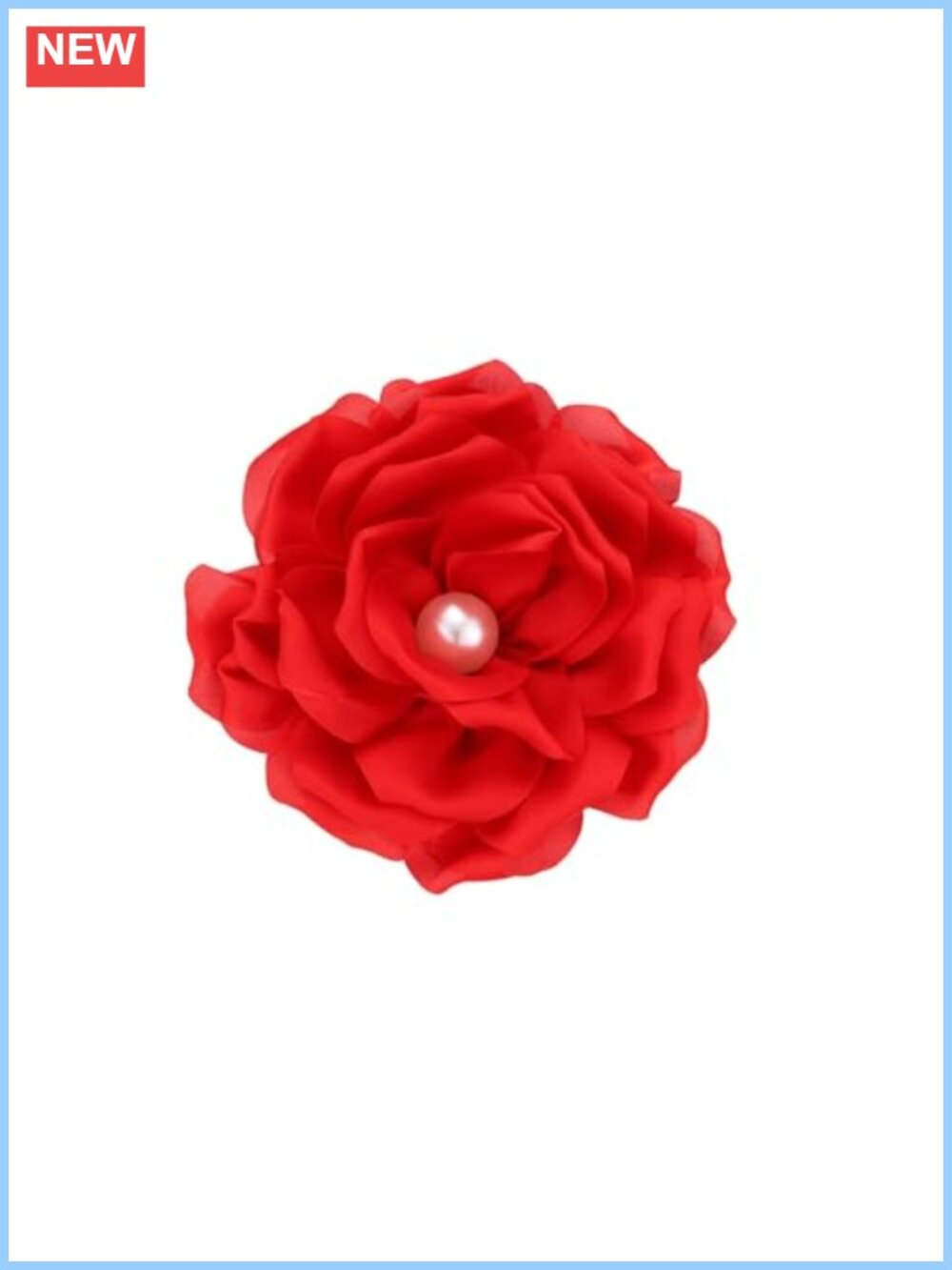 Satin Chiffon Rose Brooch Oversized Pearl Petal Pin for Dress Suit Wedding